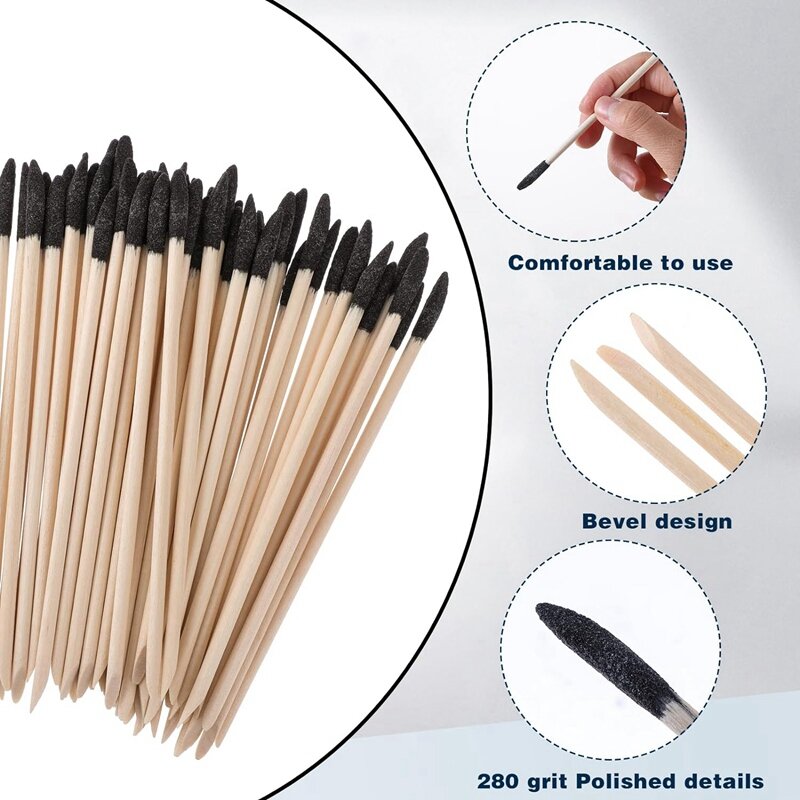 50 PCS Sanding Sticks For Woodworking Detail Sanding Tools Sanding Sticks For Wood Sanding Sticks