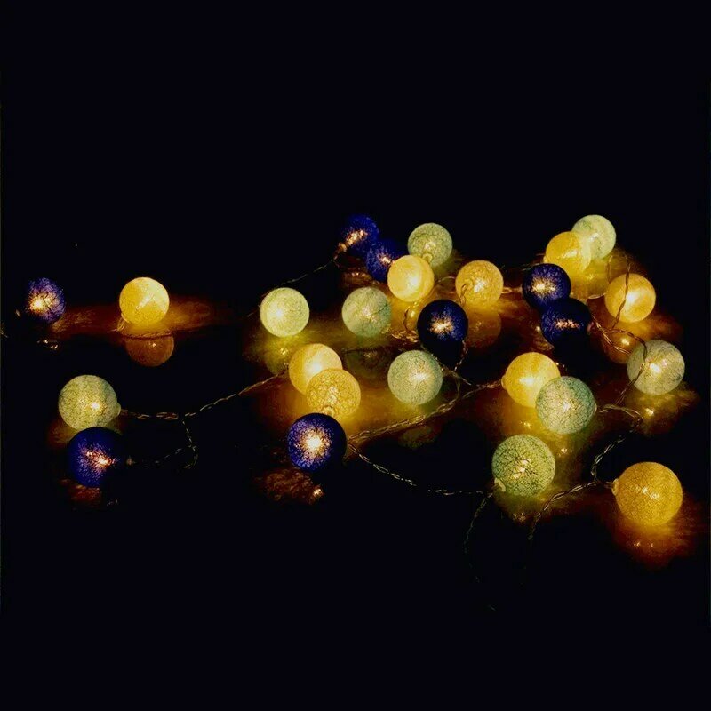 Guirlande Lumineuse Boule de Coton, Guirlande Lumineuse, Noël, Fête de Mariage, Lit Bébé, Décorations Extérieures, 6m, 40 LED