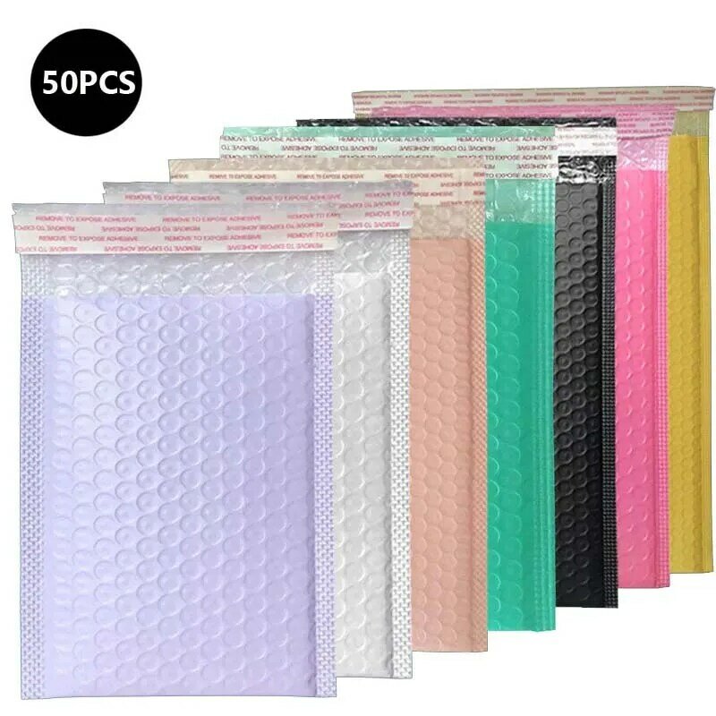50PCS Bubble Mailers Small Business Supplies Shipping Bags for Packaging Bubbles Courier Envelope Delivery Package Mailer