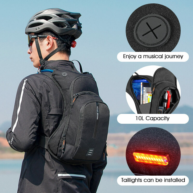 WEST BIKING Ultralight Bicycle Bag 10L Sports Hydration Backpack Ergonomics MTB Road Bike Cycling Water Bag Outdoor Climbing Bag