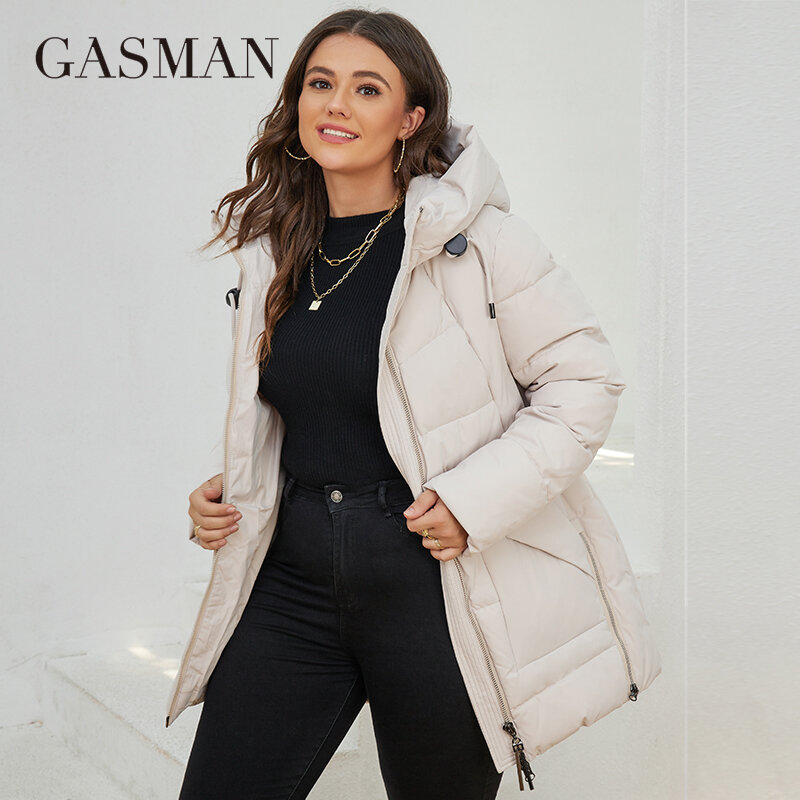 GASMAN New Fashion piumino donna Plus Size corto Casual con cappuccio grande tasca parka femminile multicolor cappotto Outwear GM-82172