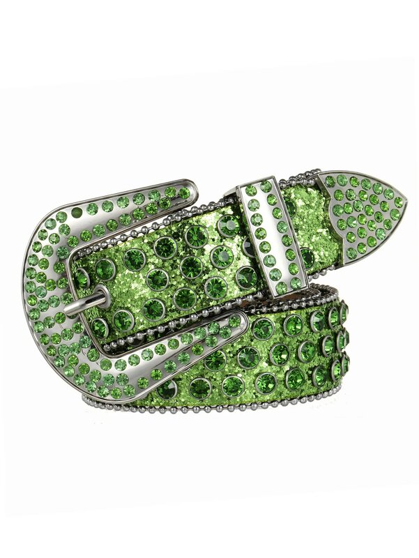 Cinturón occidental con hebilla de aguja para mujer, cinturón de diamantes BB Simon, cinturón decorativo de cuentas de moda, cinturón de Jeans Punk