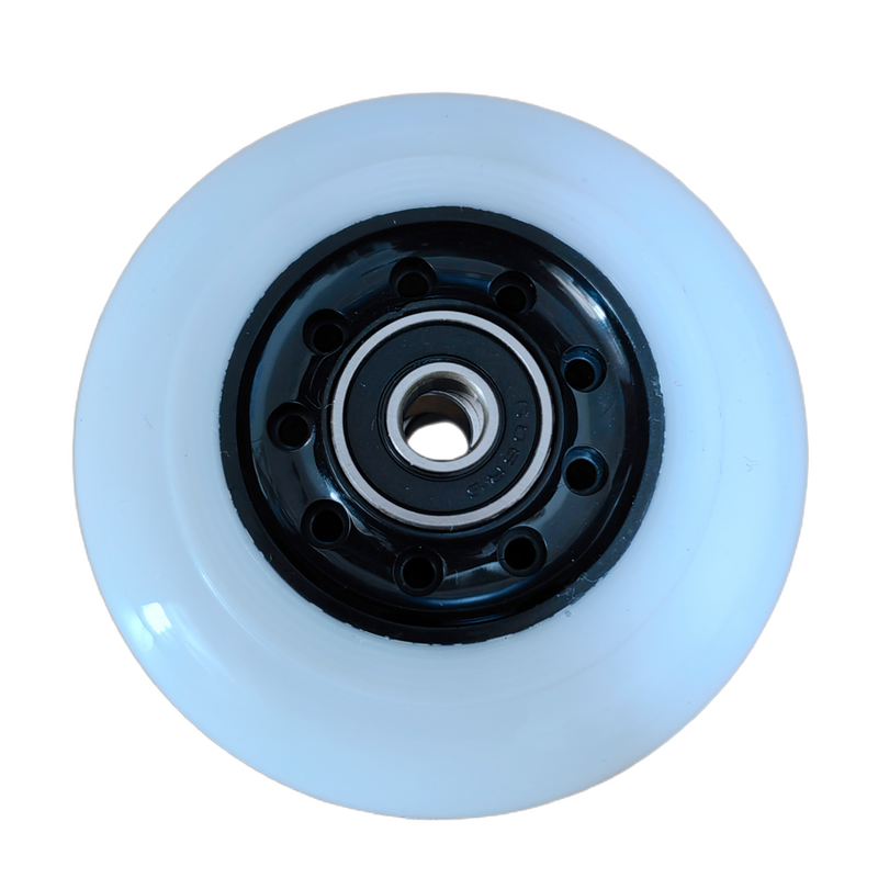 Rueda de patín en línea, rueda de PU negra y blanca, 80A, 85A, 72mm, 76mm, 80mm