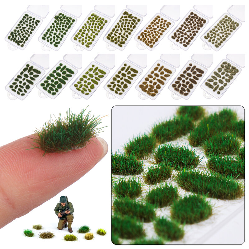 Miniature Plant ไม่สม่ำเสมอ Grass Tufts ประดิษฐ์ดอกไม้จำลอง Wargaming ทิวทัศน์รุ่น Sand Table Layout ภูมิทัศน์
