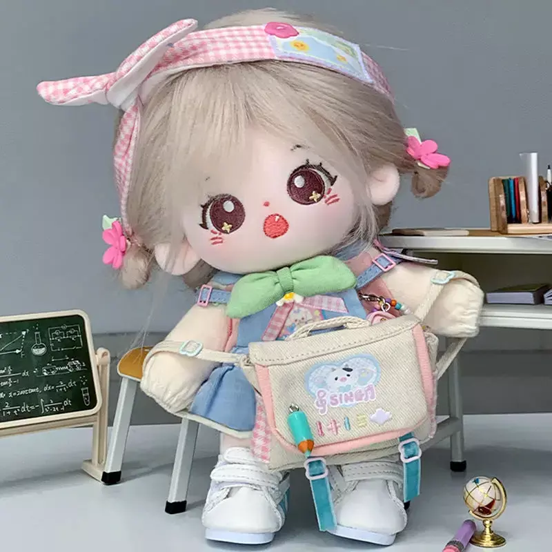 Хлопковая кукла с рюкзаком 6 см, шарнирная Одежда для девочек, милая плюшевая кукла 20 см