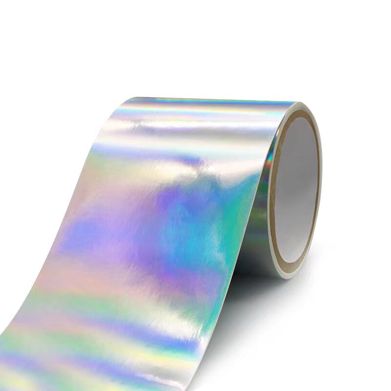 Custom  Tamper Evident Seal Laser Sticker Security Fragile Holographic Eggshell Paper  material jumbo roll