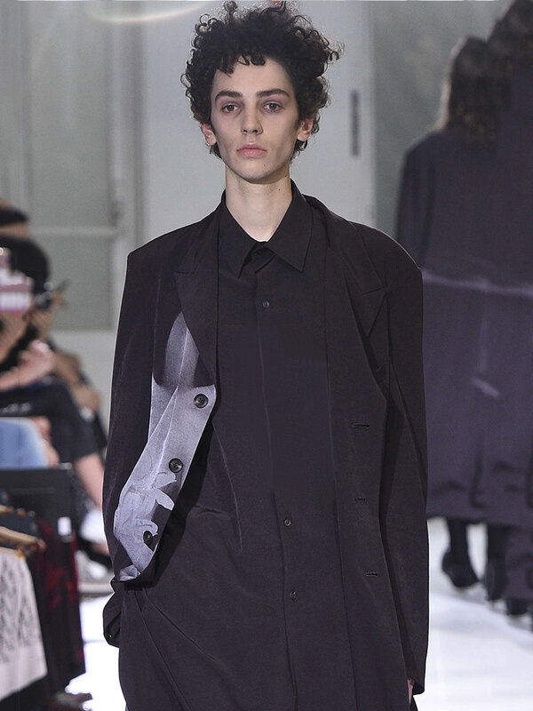 Yohji Yamamoto – Trench-coat long pour homme, vêtement unisexe, vintage, gothique