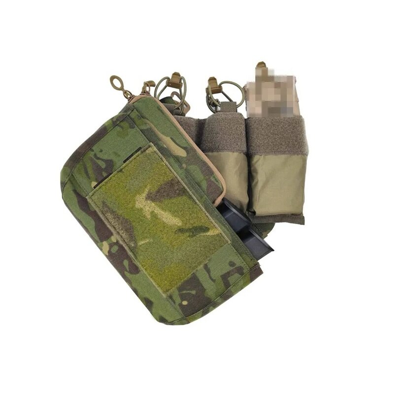 556 dada taktis tiga majalah kantong kanguru masukkan M4 AR Mag tas berburu untuk DOPE tutup depan FCPC V5 pembawa pelat dada