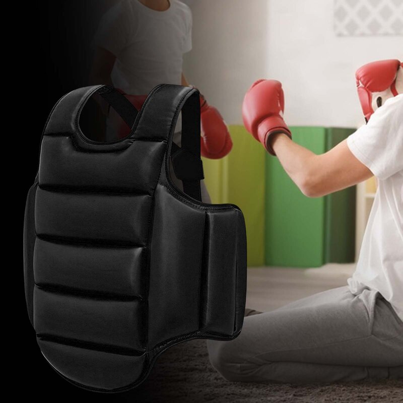 Chaleco Protector Reversible de Taekwondo, escudo ajustable, Protector de pecho de Karate para adultos y niños, artes marciales, Boxeo pesado, Muay Thai