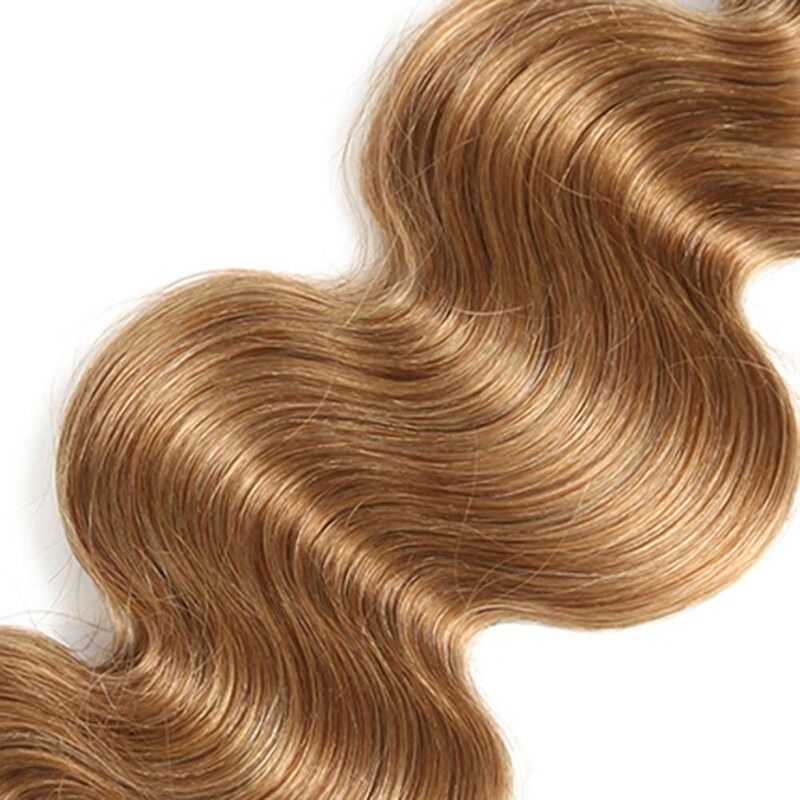 27#  Body Wave Honey Blonde Bundles Human Hair Strawberry Blonde Human Hair Bundles  for Women100g/pc Colored Human Hair Weaving