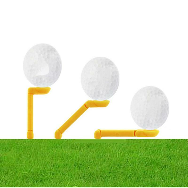 Portátil pequeno golfe Tees com rotação de 180 graus, Folding Practice Tees, Funny Golfing Acessórios, 3Pcs