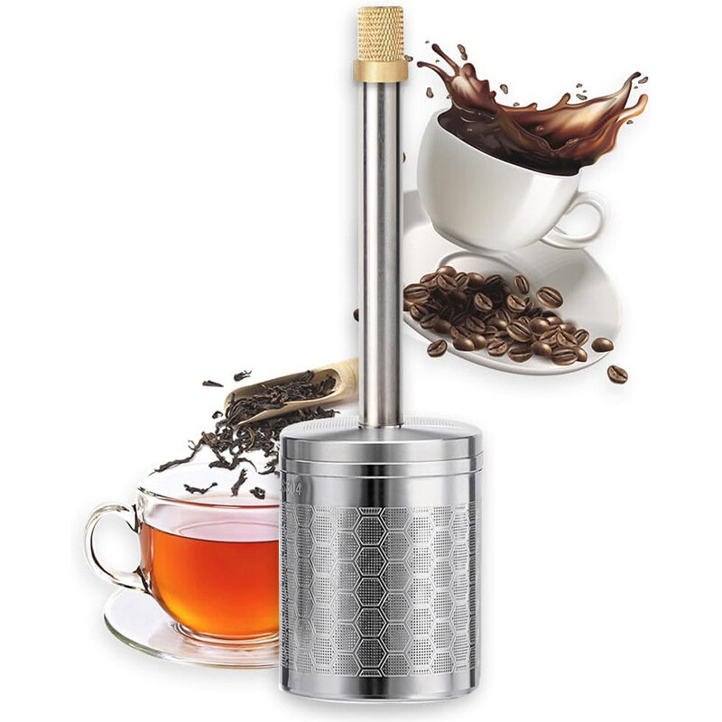 Schermo del filtro del caffè campeggio caffettiera in acciaio inossidabile infusore per il tè macchina per il caffè portatile pressa finale accessori per il caffè
