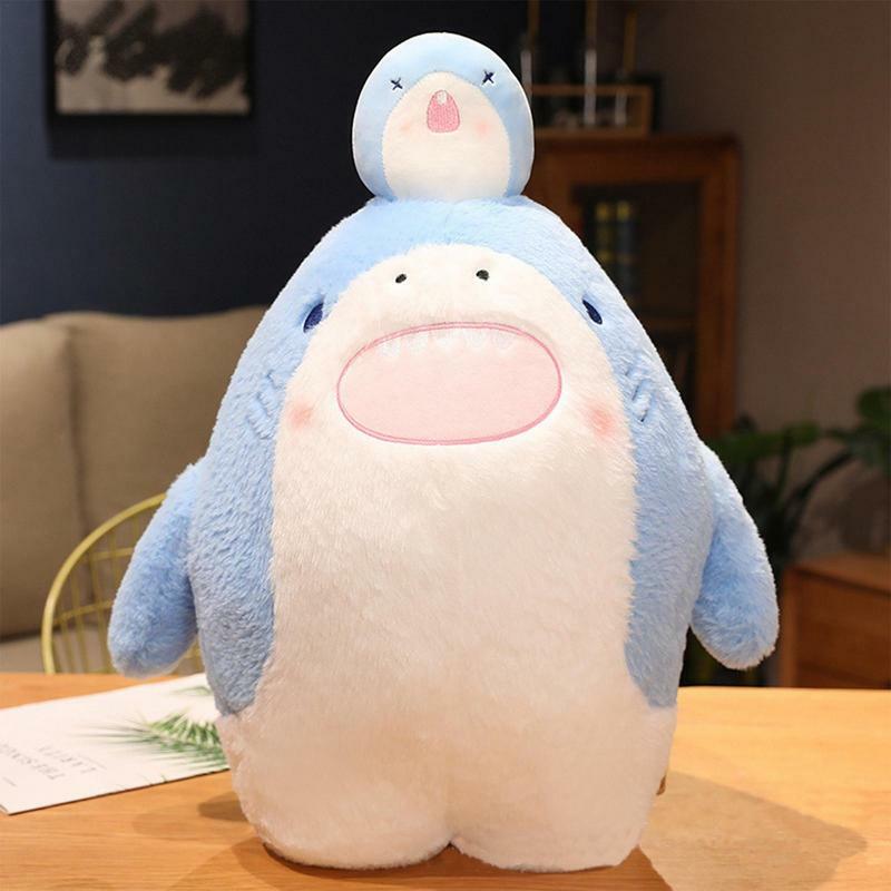 Cute Shark Plush Toy Soft Stuffed Animal Reading Pillow For Kids Doll Children's Kawaii Birthday Gift