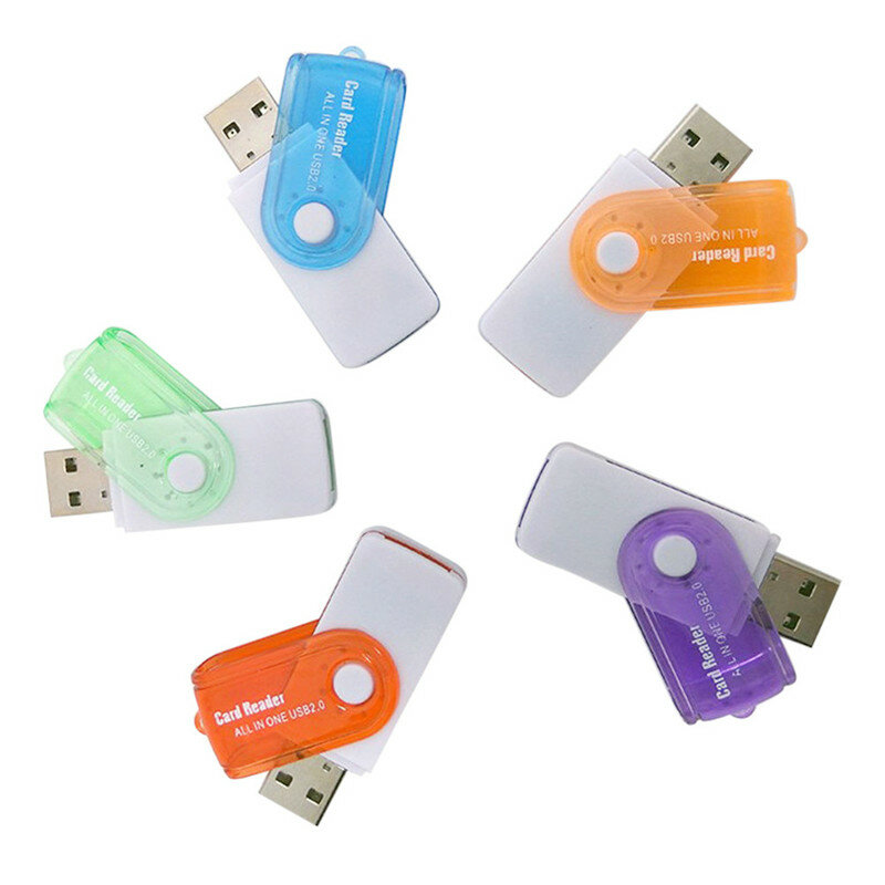 Lector de tarjetas de memoria USB 4 en 1, útil, alta velocidad, MS, MS-PRO, TF, Micro SD