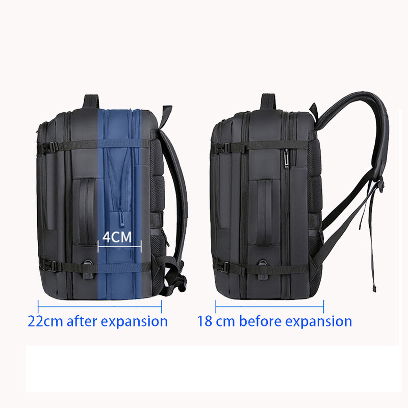 Вместительный Многофункциональный расширяемый и Перезаряжаемый ручной рюкзак для мужчин, водонепроницаемый деловой дорожный рюкзак для компьютера
