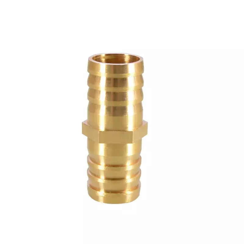 Gas Copper Barbed Coupler Connector Adapter Brass Straight Hose Pipe Fitting Equal Barb Reducing Joint 3 4 5 6 7 8 10 12 14 16mm