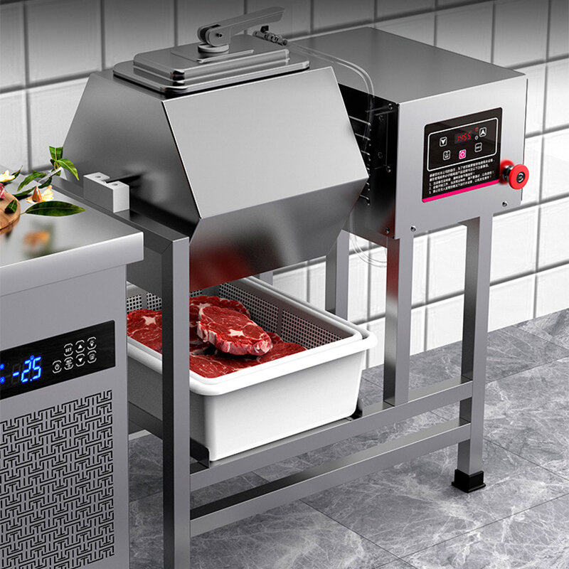Máquina de carne curada al vacío, 45L/55L/65L, versión comercial por computadora, máquina de verduras en conserva bidireccional, ala de pollo, Kimchi en picado