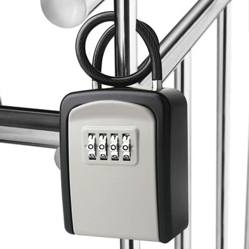 Impermeável de Alta Qualidade Portátil Key Lock Box para Fora e Dentro Realtor Lockbox para Casa Chaves Combinação Key Hidders