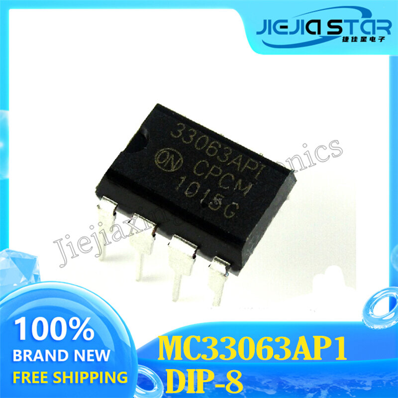 Regulador de conmutación IC, MC33063AP1, MC33063api, 33063AP1, DIP8, 100% Original, electrónica, 5 piezas