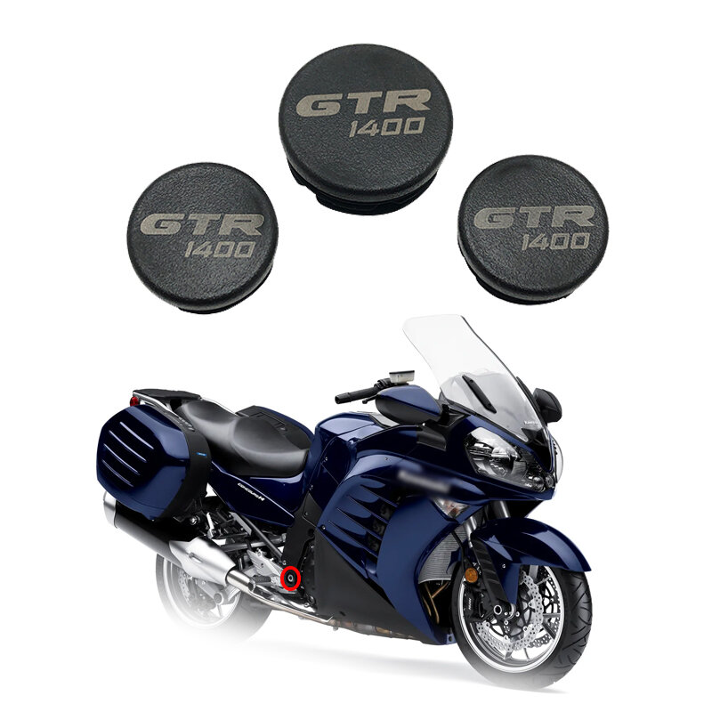 Apto para kawasaki gtr1400 frame hole cover caps plug decorativo quadro boné conjunto gtr 1400 2007-2019 2015 2016 2017 2018 motocicleta