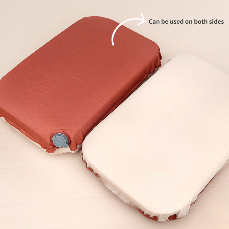 Travesseiro inflável automático portátil para acampar, 3D Confortável Mute Sponge Neck Support, Travesseiro de viagem dobrável, armazenamento ao ar livre