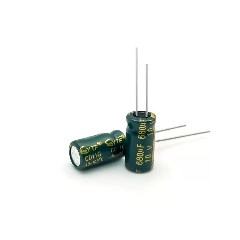 20pcs Aluminum Electrolytic Capacitors High Frequency 10V680UF Volume 6*12mm 680UF/10V Direct Power Charging