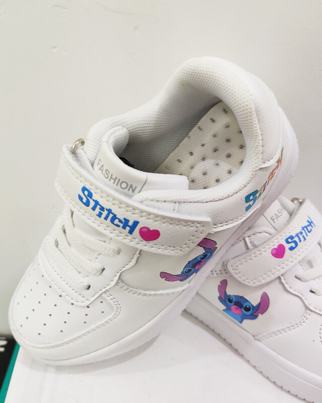 Stitch Sneakers para crianças, Tênis de basquete, tênis de corrida, calçados esportivos, casual, moda, infantil, meninas, meninos