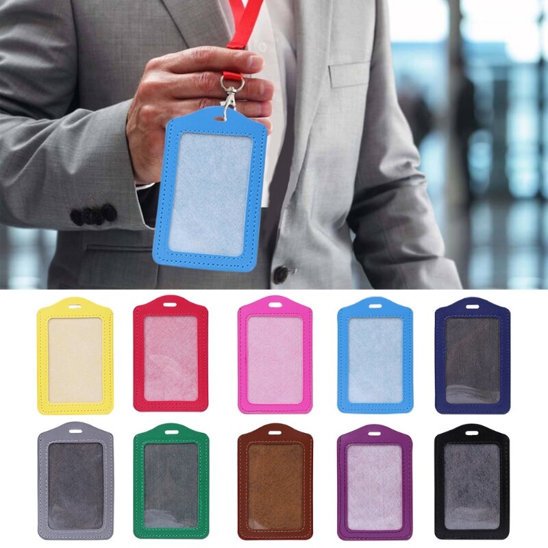 Tarjetero Unisex de 10 colores para hombre y mujer, Funda de cuero para tarjetas de negocios, organizador de tarjetas, Tipo Vertical, a la moda, 2020