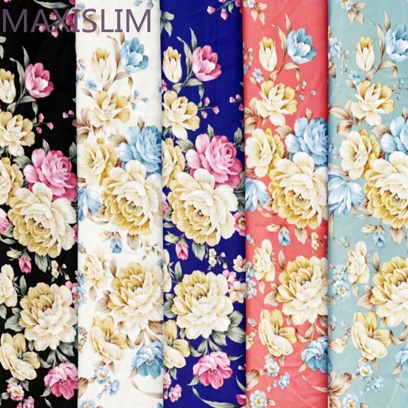 NEW European And American Style Four-Sided Elastic Polyester Printed Fabric Women's Dress Shirt Fabric 5 Meters/Lot Wide:150CM