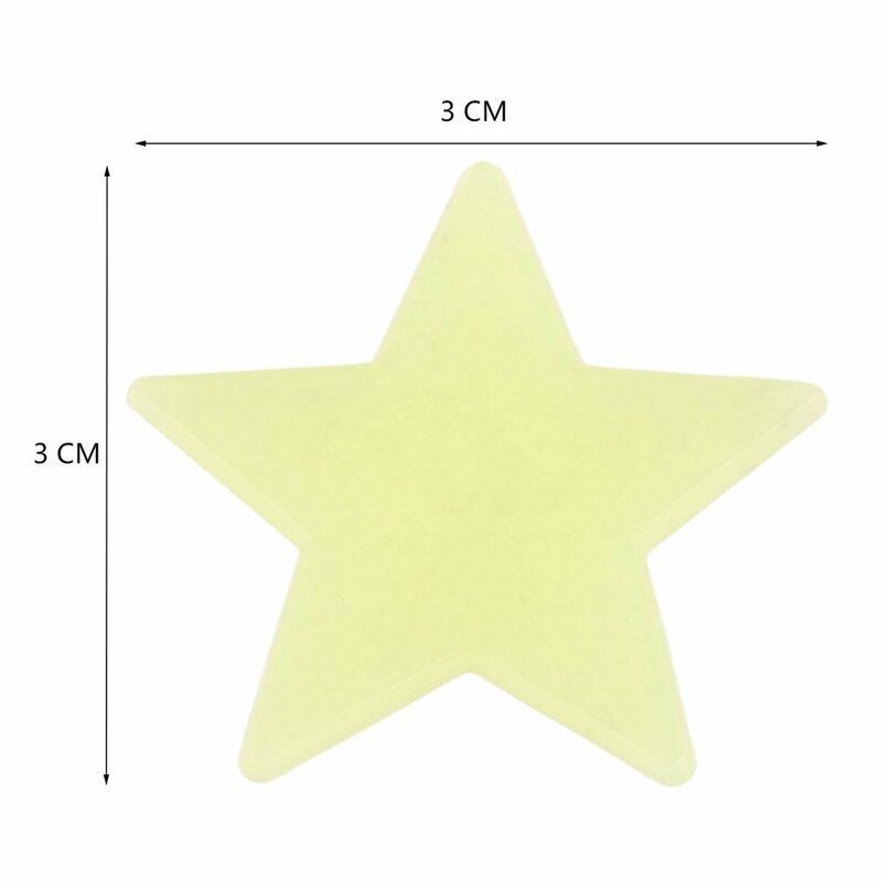 100 buah bintang noctilucent stiker dinding rumah menyala dalam gelap bintang stiker untuk bayi hadiah anak-anak dekorasi kamar anak terlaris