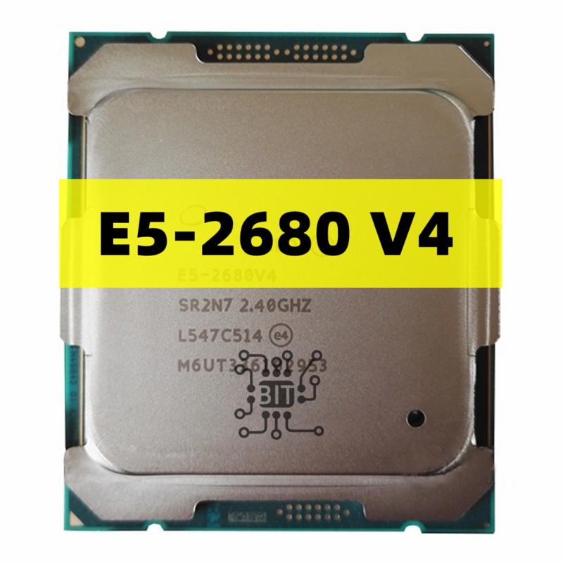 E5 2680V4 Processador CPU, Xeon E5-2680V4, 2.40GHz, 14-Core, 35M, 14NM, E5-2680 V4, FCLGA2011-3 TPD, 120W, Frete Grátis