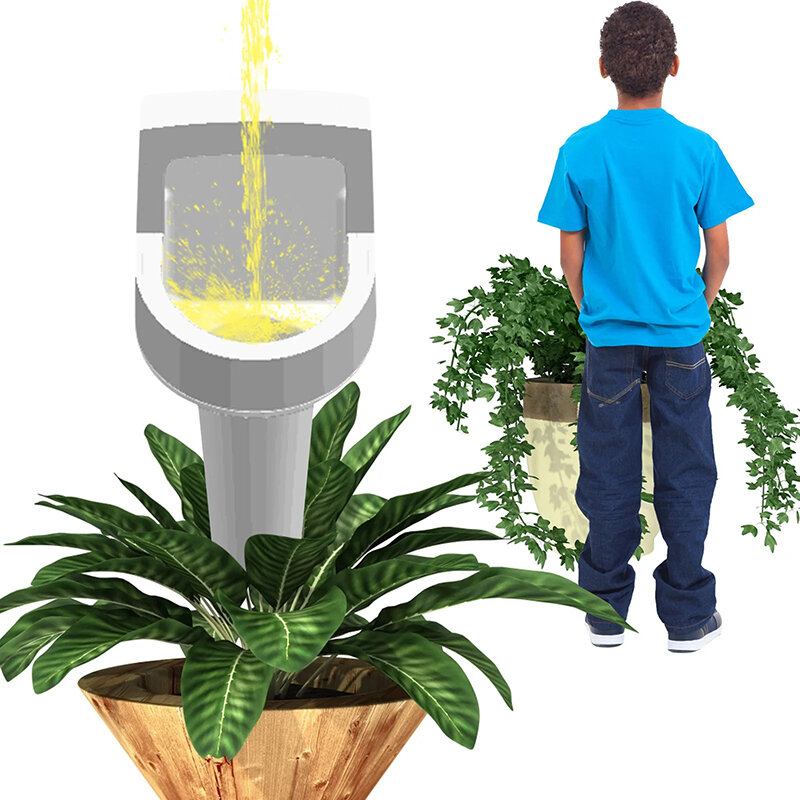 Dispositivo de riego urinario portátil de plástico, dispositivo de amortiguación de riego de plantas de forma extraña, viajes al aire libre, Camping, blanco