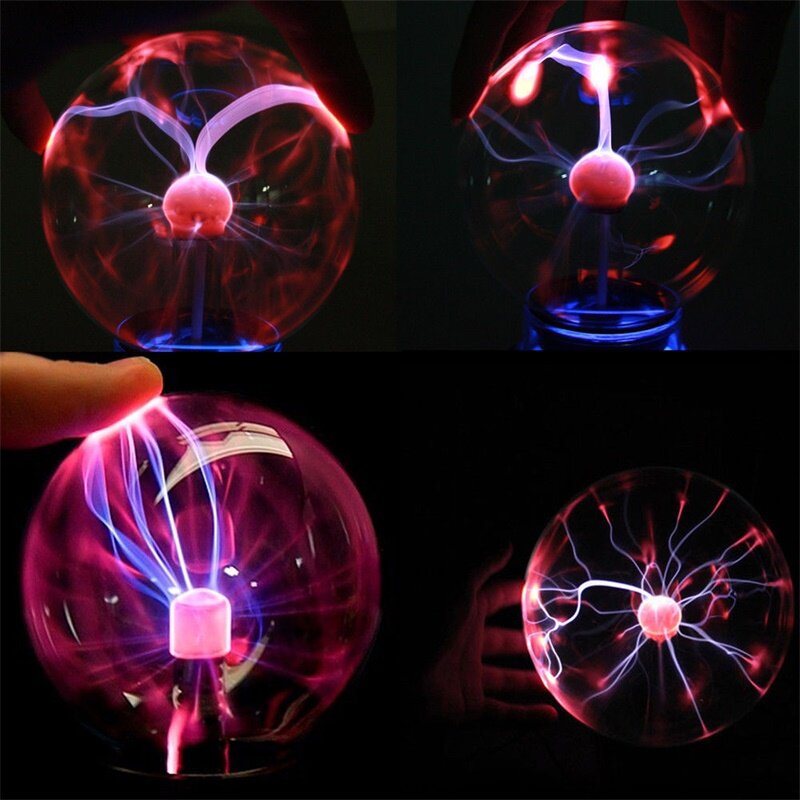 3 Inch Touch Control Magic Plasma Ball Lamp LED Night Light Atmosphere Touch Glass Plasma Light Christmas Party Decor Lighting