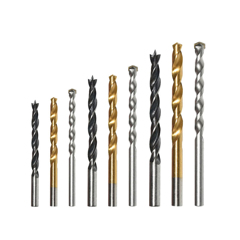 9pcs Drill Bit Set For Wood Plastic Metal Iron Concrete Construction Drill  Woodworking Hole Opener 3/4/5/6/8mm