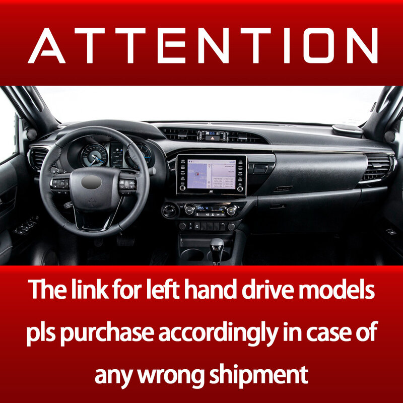 Dla Toyota Hilux Revo 2015-2021 1 szt. Ziarno z włókna węglowego LHD RHD konsola środkowa ozdobne wykończenia