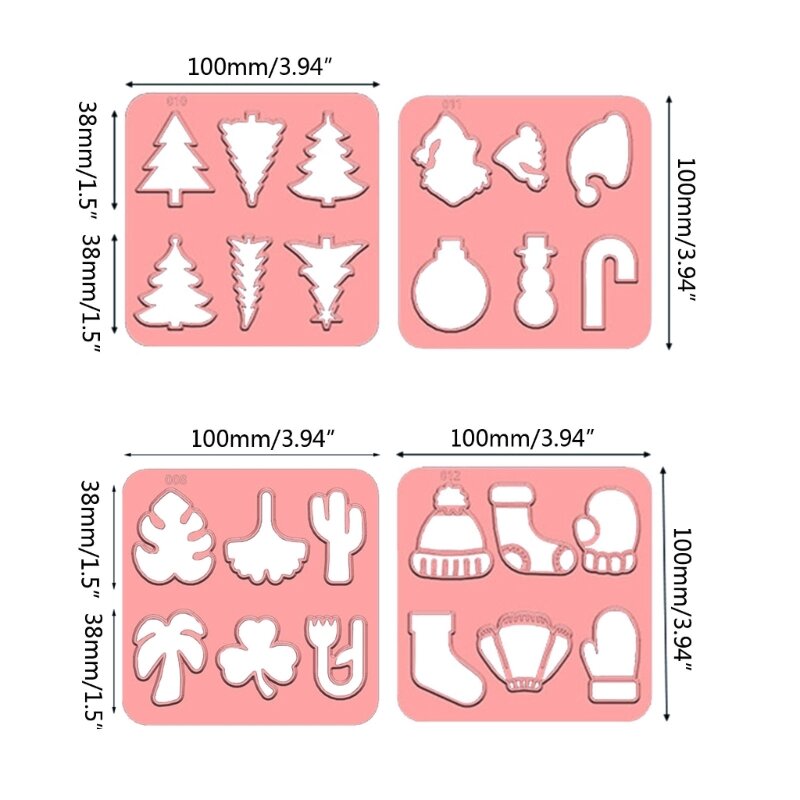 Polymer Cutters DIY Manufacturing Plastic Earrings Clay Cutters Soft Ceramics Mold Adorable Mini Jewelry Clay Cutters X3UD