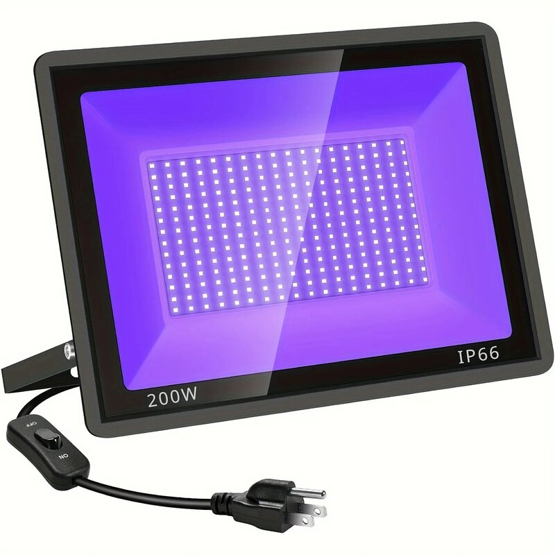 Lumière noire LED UV haute performance, budgétaire d'aquarium, étanche IP66, intérieur ou extérieur, 395nm, 30W, 50W, 100W, 200W