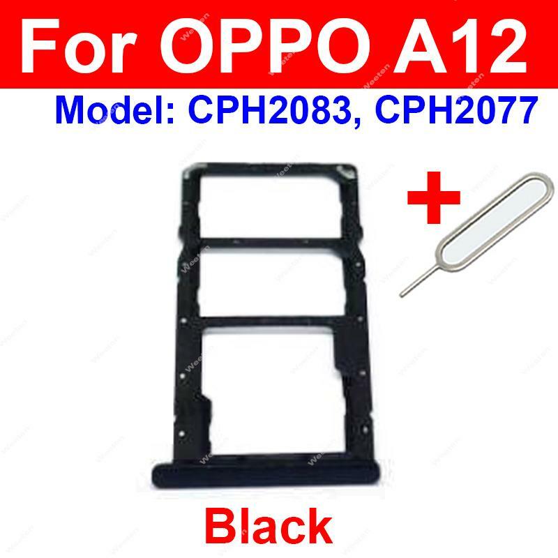 Sim Card Tray For OPPO A12 A12s A15 A15S 4G A16 A16S A17 A17K  Card Slot Reader Adapter Holder Replacement Repair Parts