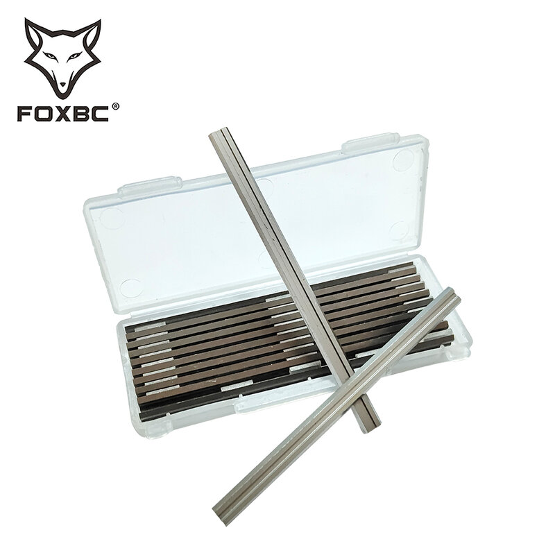 FOXBC couteaux à lames de raboteuse HSS 82mm pour Bosch DeWalt Metabo Makita tendance et Elu accessoires d'outils électriques pour le travail du bois 3-1/4 pouces 10 pièces