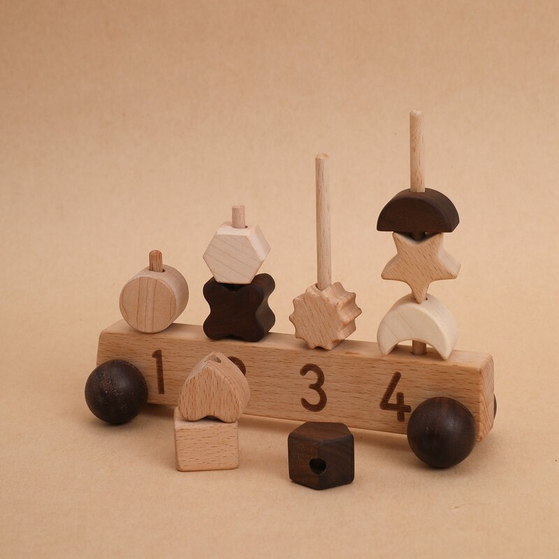 Tableros de números de madera Montessori para niños, juguetes educativos de matemáticas para niños, tablero Digital cognitivo para bebés, juegos de números
