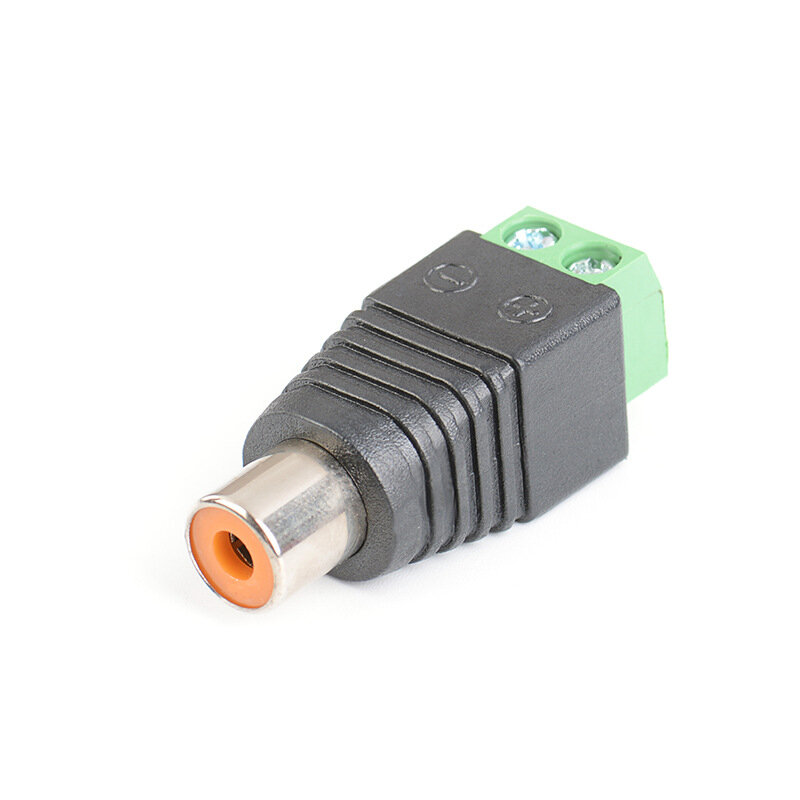 Solderless Connector RCA FeMale To 2 Screw Terminal Female Converter Adapter