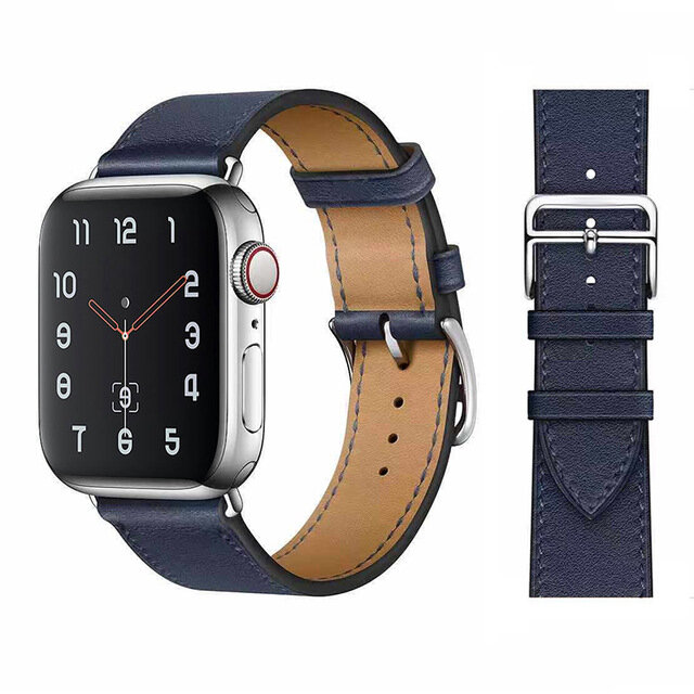 Bracelet en cuir pour Apple Watch Band, Bracelet confortable pour iWatch Ultra 8 7 6 5 4 3 SE, 45mm, 41mm, 44mm, 42mm, 40mm, 38mm
