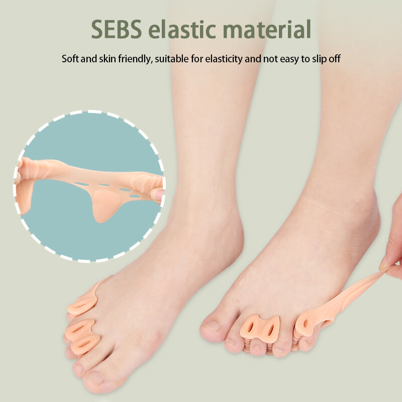 Three-hole Foot Center Toe Divider Little Toe Inside-out Orthosis Double Toe Clamp Foot Invisible Anti-wear Toe Guard