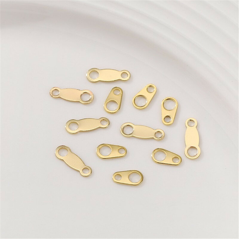 14 Karat Gold gefüllte Doppel loch Schnallen verschluss Verbindung Abbildung 8 Stück DIY hand gefertigte Armband Halskette Schmuck Material Zubehör
