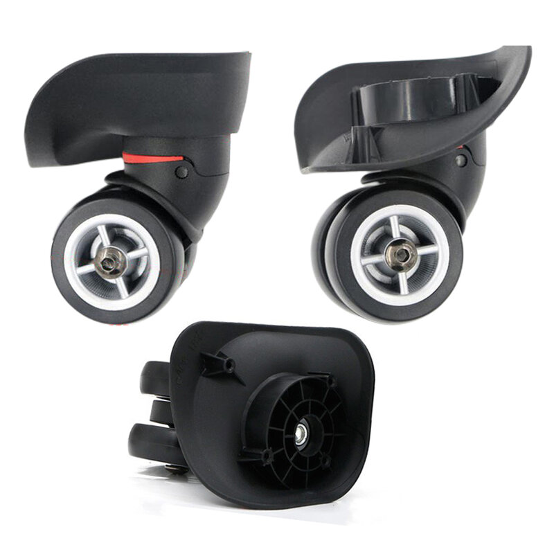GUGULUZA S/L 2pcs/pair Rubber Swivel Wheels 360 Degree Rotation Suitcase Replacement Casters Parts Dropship ST0042