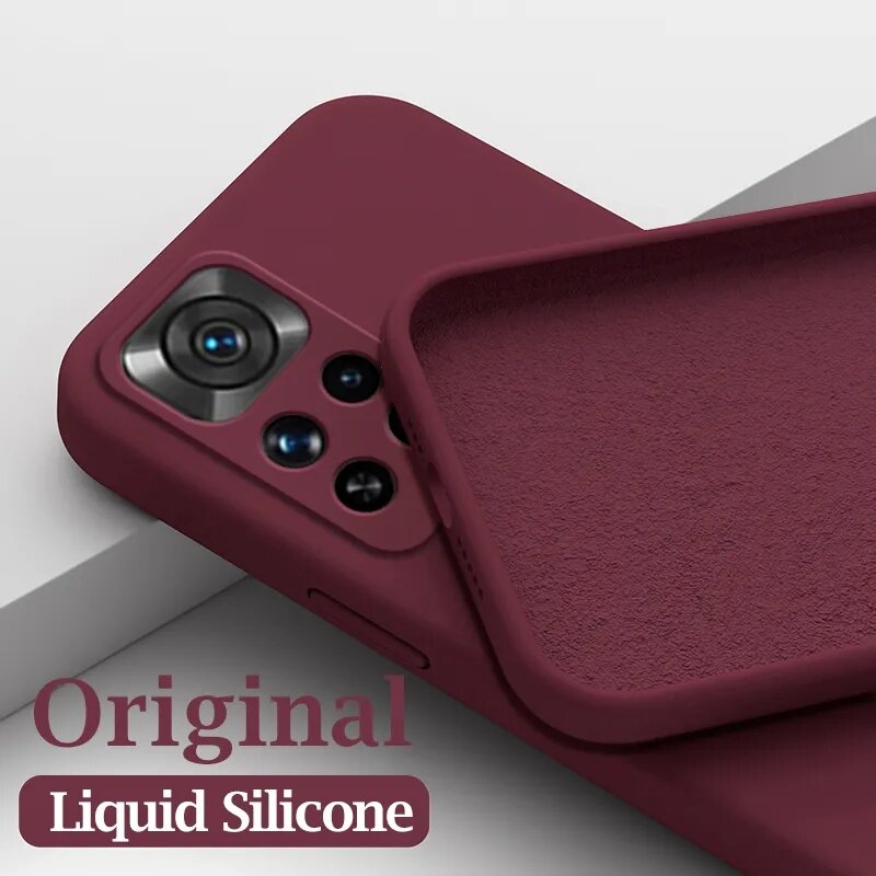 Liquid Silicone Case On For Xiaomi Redmi  Note 11 11S 12 Plus POCO X5 F5 M4 Pro 5G Cover