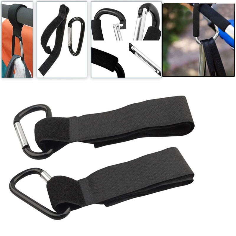 2 крючка для сумки для коляски, вешалка для коляски, карабин, крючок для сумок, универсальный размер