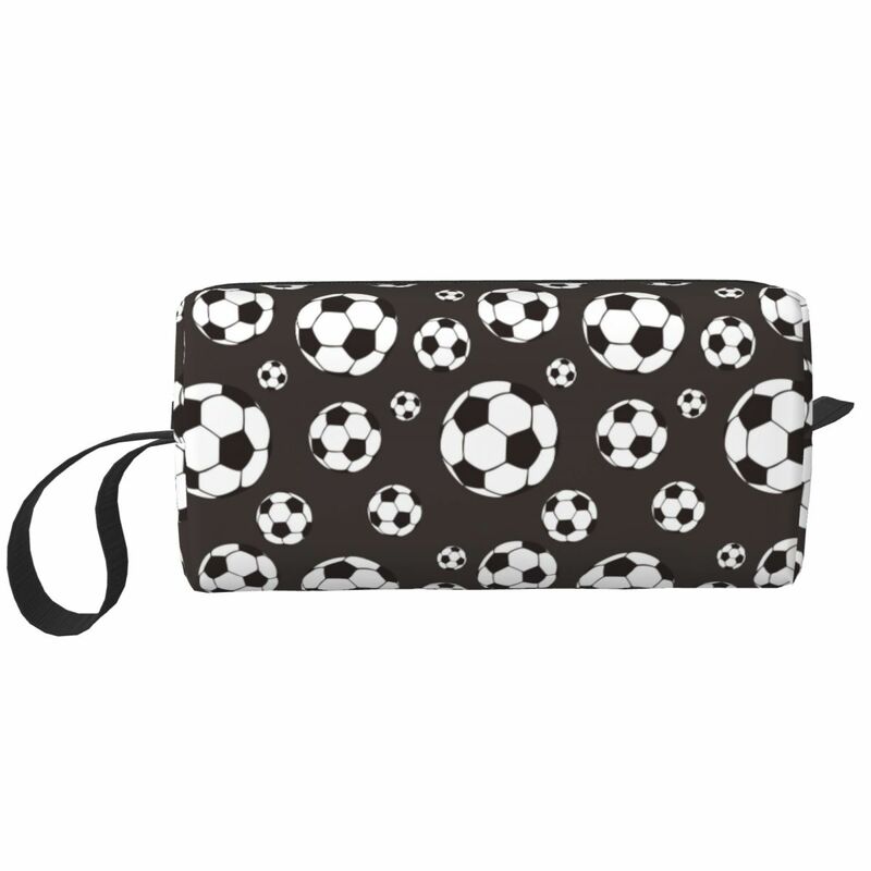 Soccer Balls Football Cosmetic Bag for Women Makeup Bags Travel Water Resistant Toiletry Bag Organizer Merch