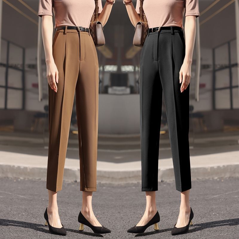 2023 New Spring Autumn Korean Women Casual Suit Long Pants Fashion Casual Female Loose Pockets Wide Leg Trousers Clothing S09