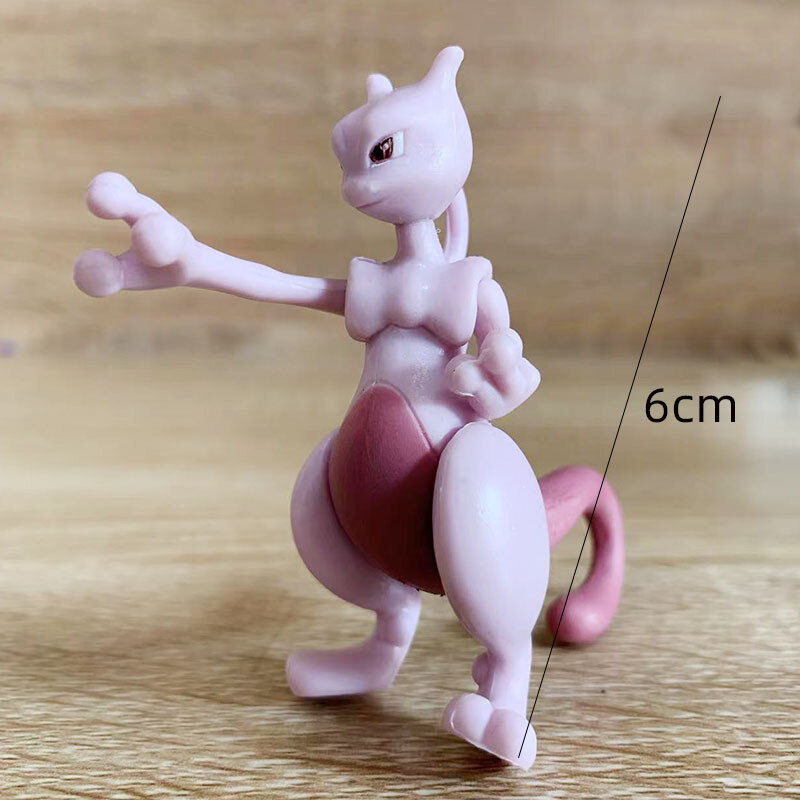 Pokemon Action Figure Toys para Crianças, Decoração Original Modelo Boneca, Ornamento do carro, Pikachu, Charizard, Mewtwo, TAKARA TOMY, Presente, 3-5cm